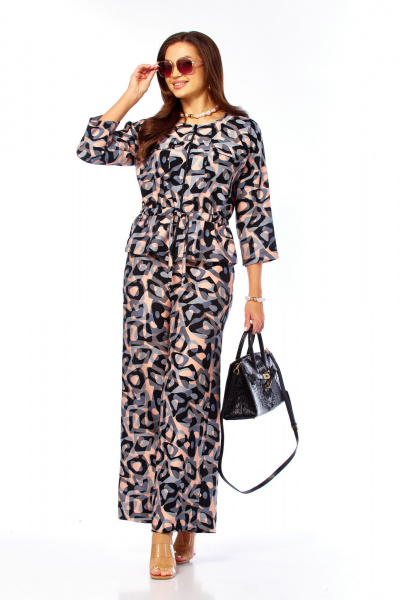 Блуза, брюки Taita plus 2615/4 абстракция - фото 1