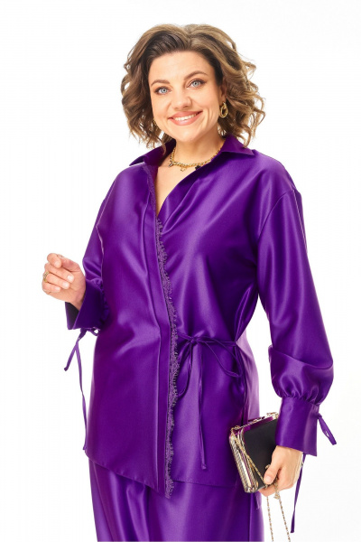 Блуза, брюки Anastasia м-1358 королевский-пурпурный - фото 11