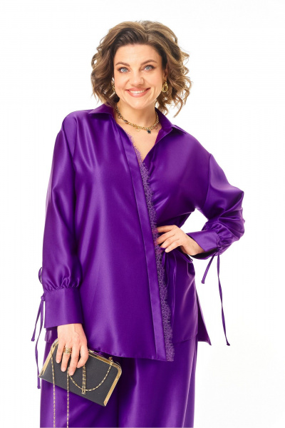 Блуза, брюки Anastasia м-1358 королевский-пурпурный - фото 9