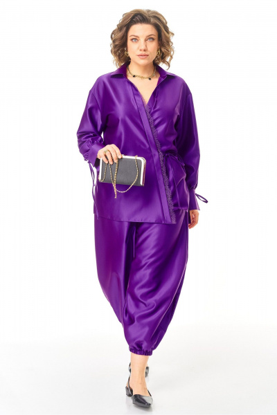 Блуза, брюки Anastasia м-1358 королевский-пурпурный - фото 7
