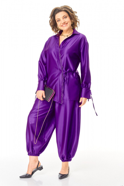 Блуза, брюки Anastasia м-1358 королевский-пурпурный - фото 6