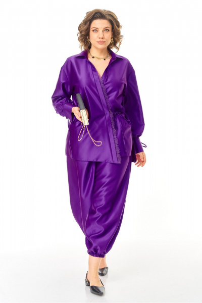 Блуза, брюки Anastasia м-1358 королевский-пурпурный - фото 1