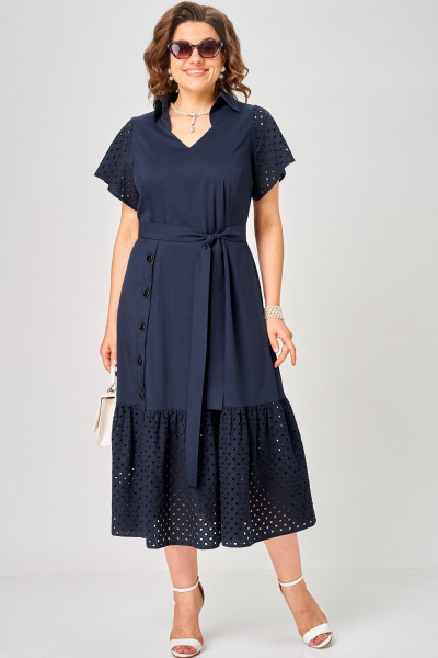 Платье EVA GRANT 7325 темно-синий - фото 12