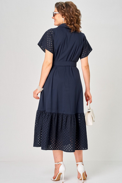 Платье EVA GRANT 7325 темно-синий - фото 11