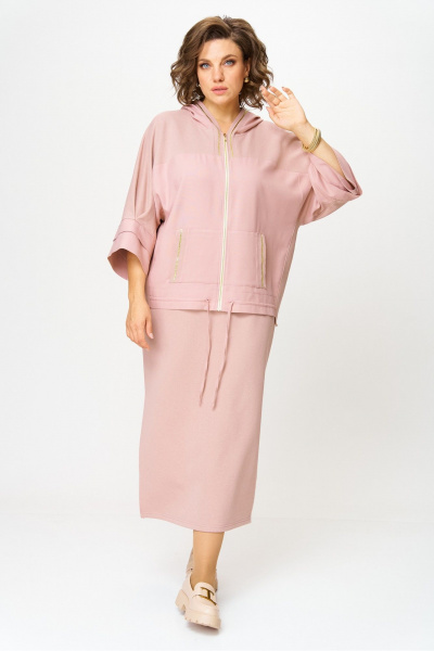 Джемпер, юбка Anastasia м-1224.1 пудровый - фото 10