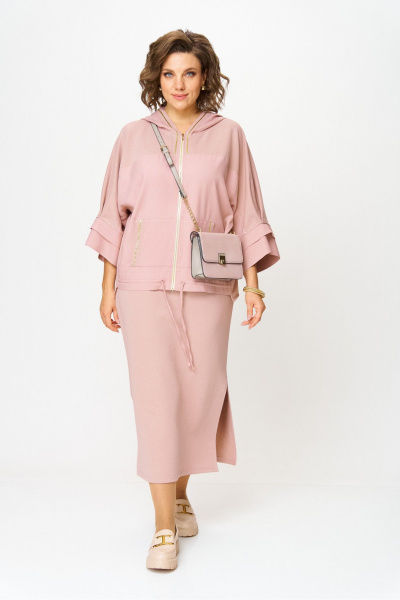 Джемпер, юбка Anastasia м-1224.1 пудровый - фото 8