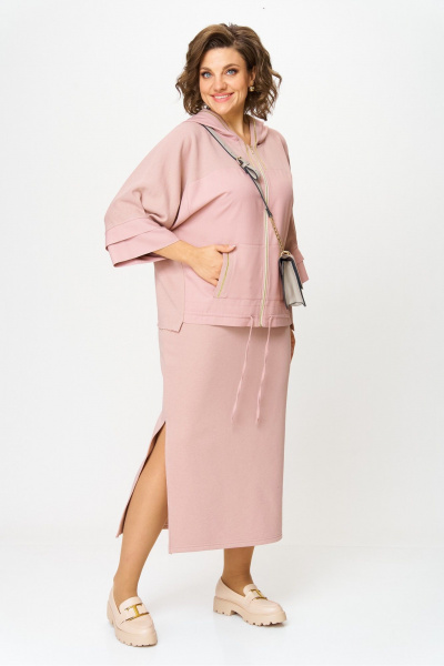 Джемпер, юбка Anastasia м-1224.1 пудровый - фото 6