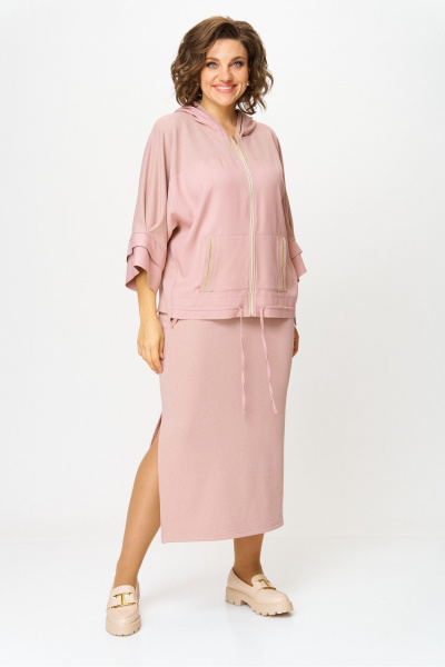 Джемпер, юбка Anastasia м-1224.1 пудровый - фото 2