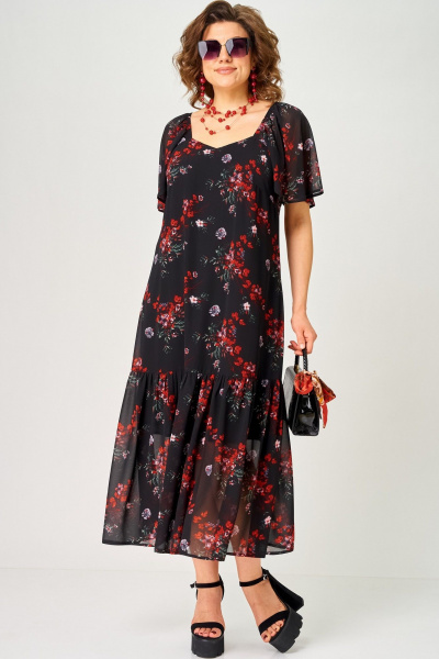 Платье EVA GRANT 7246 принт_цветок - фото 6