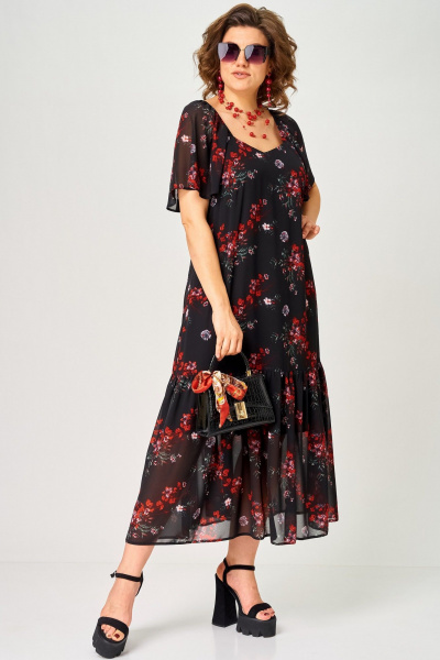 Платье EVA GRANT 7246 принт_цветок - фото 2