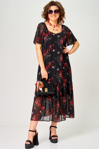 Платье EVA GRANT 7246 принт_цветок - фото 1