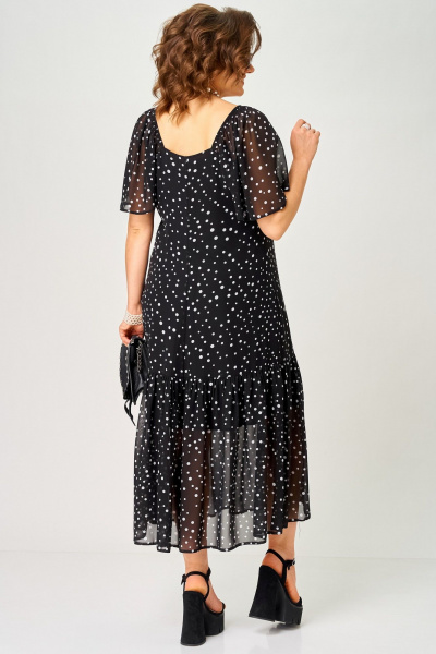 Платье EVA GRANT 7246 черный_горох - фото 7