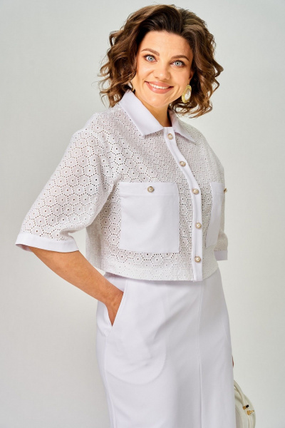 Жакет, юбка Svetlana-Style 2345 белый - фото 8