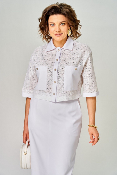 Жакет, юбка Svetlana-Style 2345 белый - фото 7