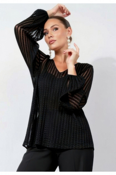Блуза Erika С-138 черный - фото 1