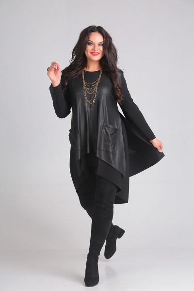 Туника Andrea Style 00119Б черный - фото 1