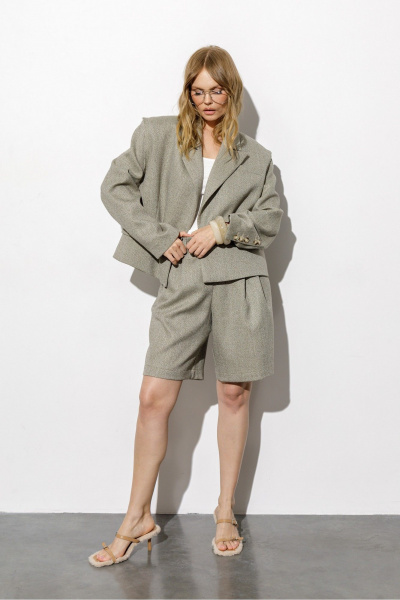 Жакет, шорты PiRS 6722 хаки - фото 3