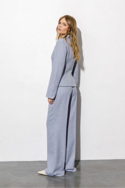 Брюки, жакет, шарф PiRS 6727 голубой - фото 8
