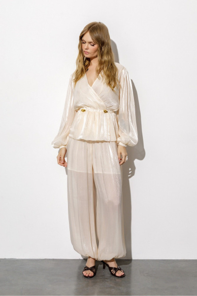 Брюки PiRS 6737 кремовый - фото 1