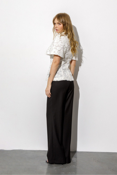 Блуза, брюки PiRS 6741 белый+черный - фото 5