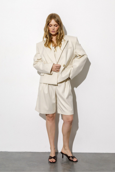 Жакет PiRS 6752 светло-бежевый_меланж - фото 6