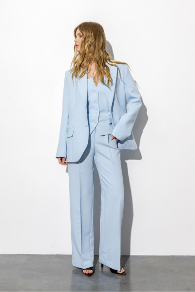 Брюки, жакет, корсет PiRS 6760 голубой - фото 2