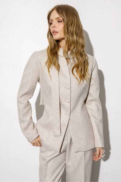 Жакет, шарф PiRS 6764 бежевый - фото 1