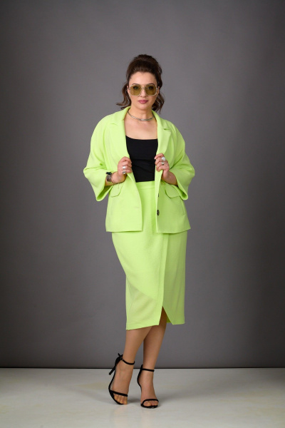 Жакет, юбка Rosheli 1189 салатовый - фото 8