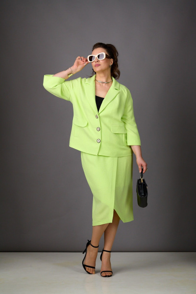 Жакет, юбка Rosheli 1189 салатовый - фото 1
