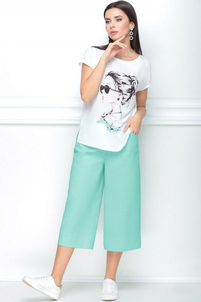 Блуза, кюлоты LeNata 21193 мята - фото 1