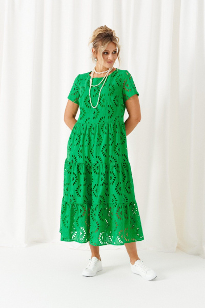 Платье Beautiful&Free 6462 зеленый - фото 4