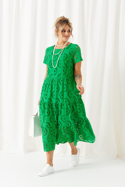 Платье Beautiful&Free 6462 зеленый - фото 2