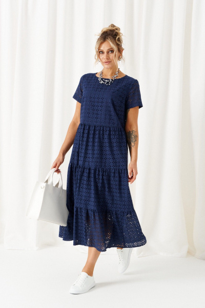 Платье Beautiful&Free 6462 синий - фото 4