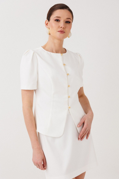 Жакет, юбка ERTANNO 10141022 молочный - фото 9