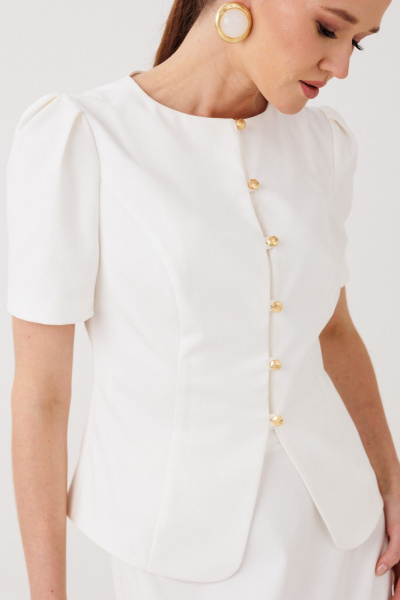 Жакет, юбка ERTANNO 10141022 молочный - фото 5