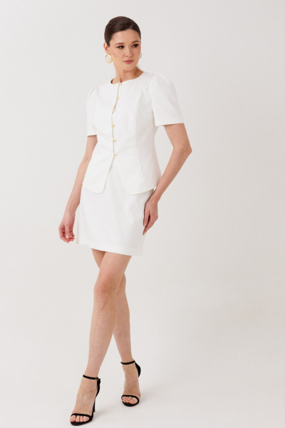 Жакет, юбка ERTANNO 10141022 молочный - фото 3