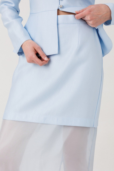 Жакет, юбка ERTANNO 10091023 голубой - фото 10