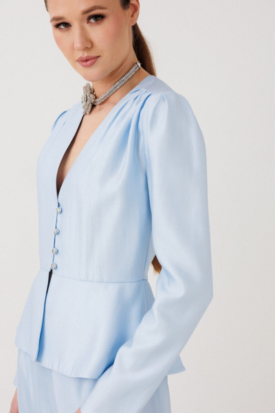 Жакет, юбка ERTANNO 10091023 голубой - фото 9