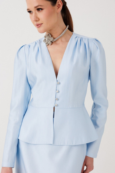 Жакет, юбка ERTANNO 10091023 голубой - фото 8