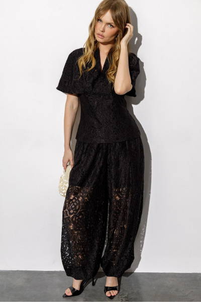 Блуза, брюки PiRS 6766 черный - фото 6