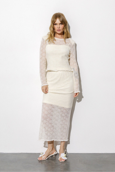 Лонгслив, топ PiRS 6769 айвори - фото 6