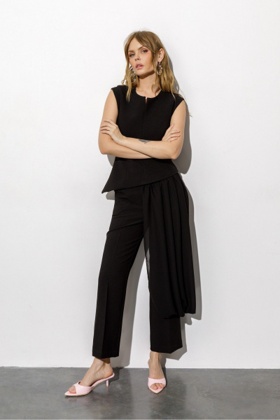 Блуза, брюки PiRS 6772 черный - фото 8