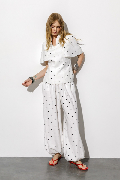 Блуза, брюки PiRS 6774 белый - фото 1