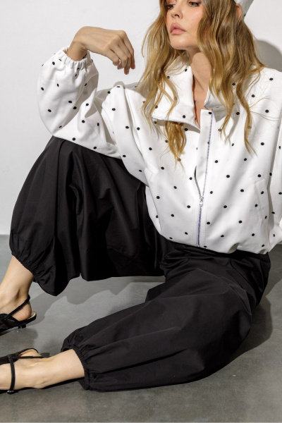 Брюки, ветровка PiRS 6779 белый+черный - фото 9