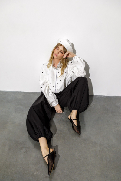 Брюки, ветровка PiRS 6779 белый+черный - фото 8