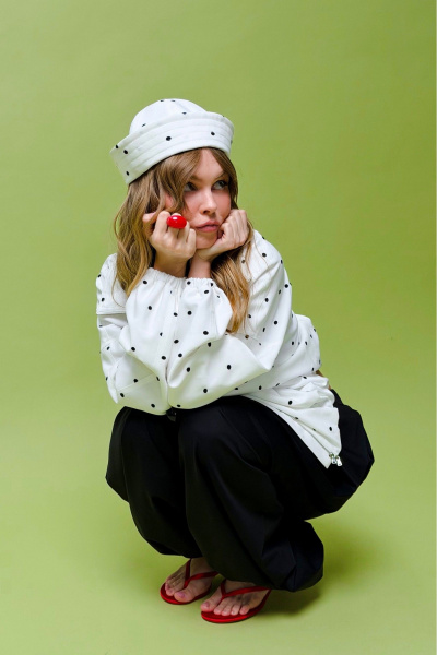 Брюки, ветровка PiRS 6779 белый+черный - фото 7