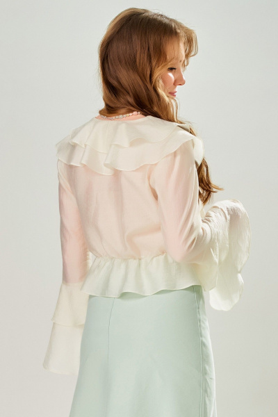 Блуза Fita 20811 экрю - фото 9