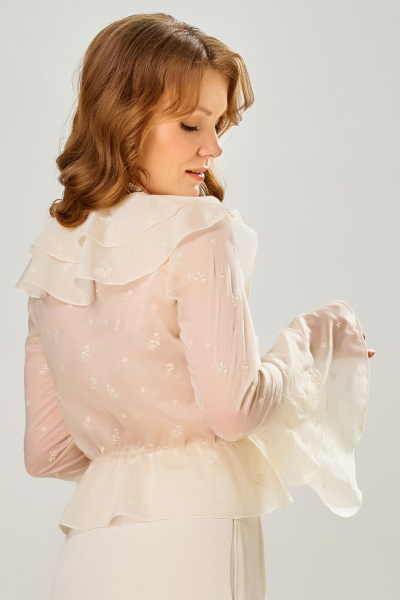 Блуза Fita 20812 экрю - фото 9
