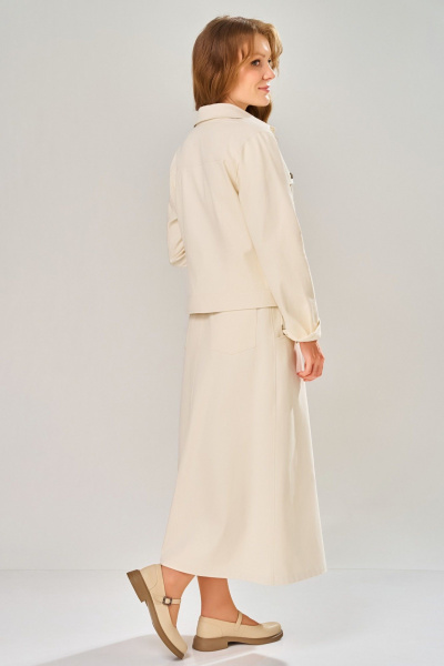 Джемпер, бомбер, юбка Fita 4202 ванильный_желтый - фото 9