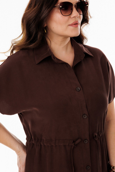 Брошь, платье ANIDEN 724-1 коричевый - фото 8